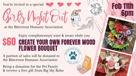 Make and Take Wood Flower Bouquet, Bitter Root Humane Association ...