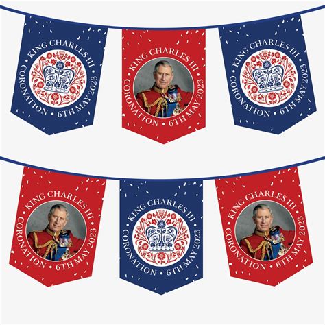 King Charles Coronation Bunting - Official Logo India | Ubuy