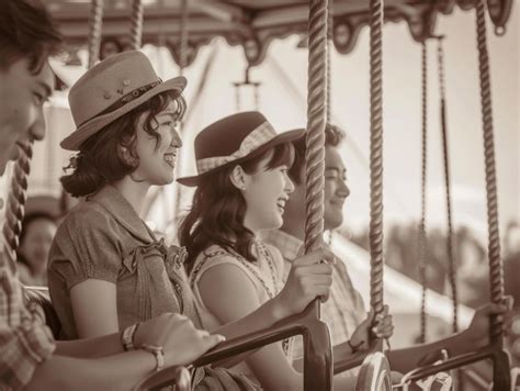 Vintage friendship moments ai art collection | Premium AI-generated image