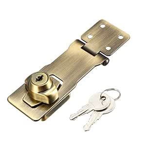 uxcell Keyed Hasp Lock 135mm Twist Knob Keyed Locking Hasp for Door ...
