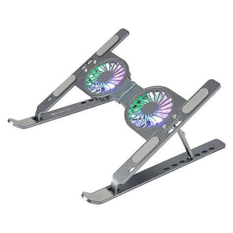 ZEBRONICS Laptop Stand with Fans, Up to 17 inch Laptop, 2X RGB Fans ...