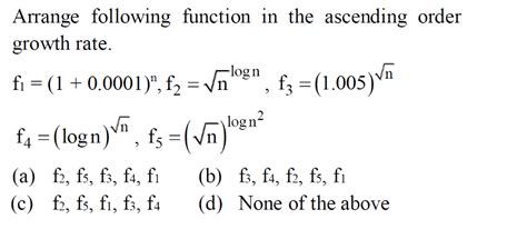 Algorithms: This question has option A has the correct option but ...