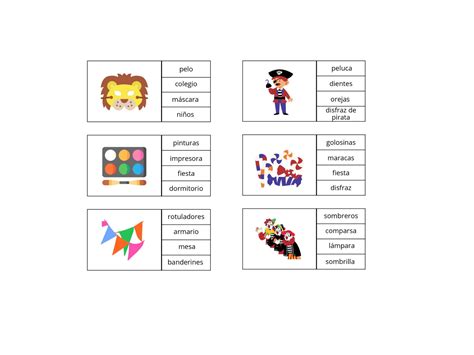 Señala la palabra correcta: VOCABULARIO DE CARNAVAL - Orientacion Andujar