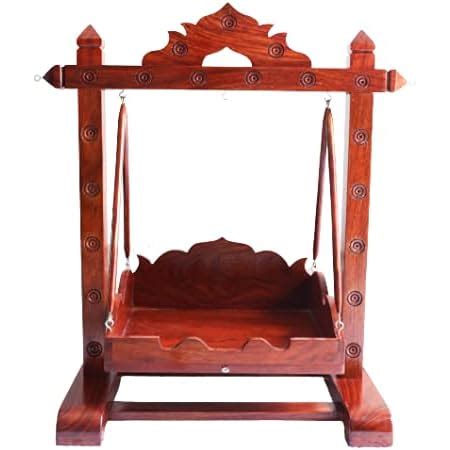 Buy Craft Creation Premium Sheesham Wood Shri Krishna Jhula, Laddu ...