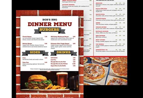 Pizza Restaurant Menus Examples 的图像结果