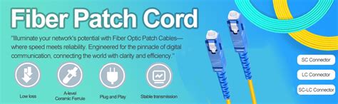 ATEVON Simplex Single Mode SC to SC Fiber Optic Patch Cord 5M – 9/125µm ...