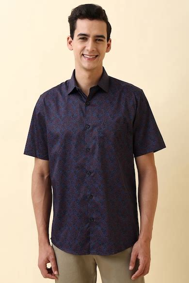 Buy Men Multicolor Slim Fit Print Half Sleeves Casual Shirt Online ...
