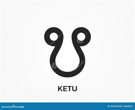South Node Ketu Astrology Symbol. Descending Lunar Node. Zodiac, Astronomy And Horoscope Sign ...