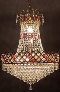 Shri Mahal Antiques LED Crystal Big Size Jhumar Lamp Ceiling Light For ...