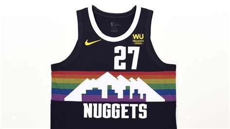Denver Nuggets unveil new 'City Edition' rainbow skyline jersey | 9news.com