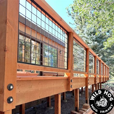 Pair Wild Hog Panels with our Hog Tracks | Deck railing design, Deck ...