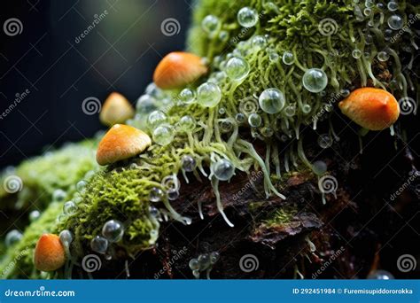 Macro Photographs of Moss and Lichens Stock Illustration - Illustration ...