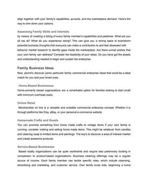 SOLUTION: Family business ideas a step by step guide - Studypool