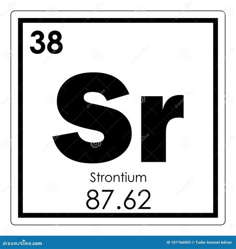 Strontium - Sr - Chemical Element Periodic Table Stock Photography ...