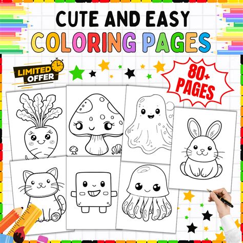 80+ Easy Coloring Pages | Printable Coloring Sheets | PreK-2nd Grade ...