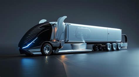 Dynamic truck design featuring integrated metallic wings | Premium AI ...