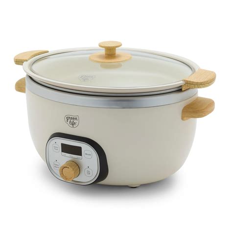 Amazon.com: GreenLife 6 Quart Ceramic Slow Cooker, PFAS-Free ...