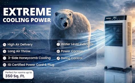 FASTRON Personal Air Cooler with Remote and Touch Panel, Ideal for ...
