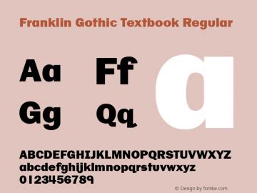 Franklin Gothic Textbook Font,Franklin Gothic Textbook Heavy Font ...