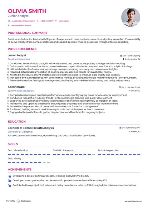 10+ Junior Analyst Resume Samples & Templates for 2025