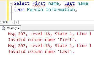 Image result for Square Brackets in SQL