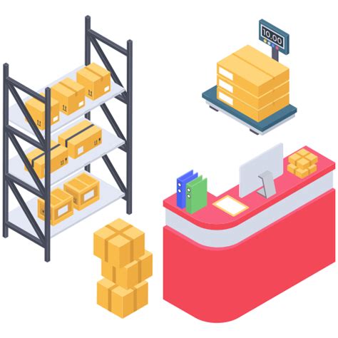 Warehouse - Free shipping and delivery icons