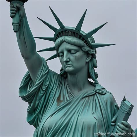 the statue of liberty shows grief over the fact that donald trump won ...