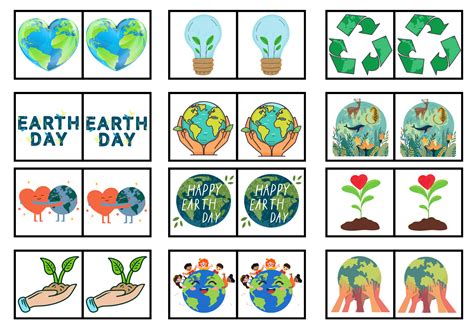 Free Printable Earth Day Memory Matching Game - LovingHomeschool.com