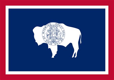 Flagge von Wyoming Bild und Bedeutung Wyoming-Flagge - Country flags
