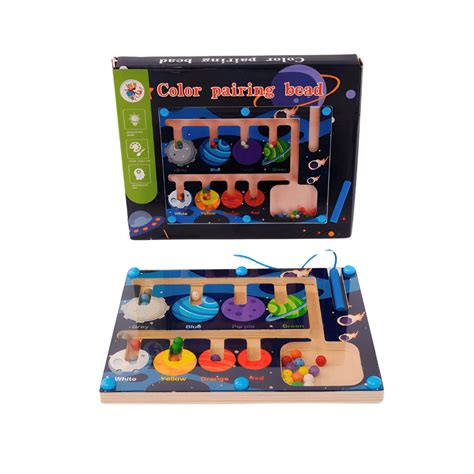 Planets-Colour Pairing Beads Magnet Maze – Kids Bestie