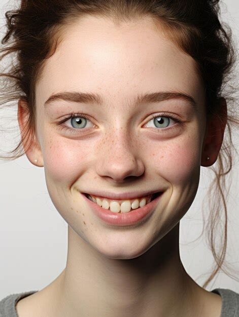 Girl face with detailed skin texture | Premium AI-generated image