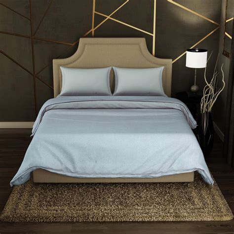 Buy SPACES Cushlon Light Blue Solid Double Bed Blanket from Spaces at ...