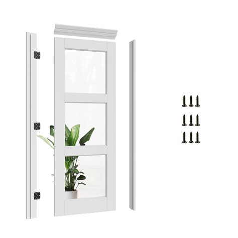 Prehung Exterior Doors 36" X 80" Clear Glass Prehung Door Interior ...