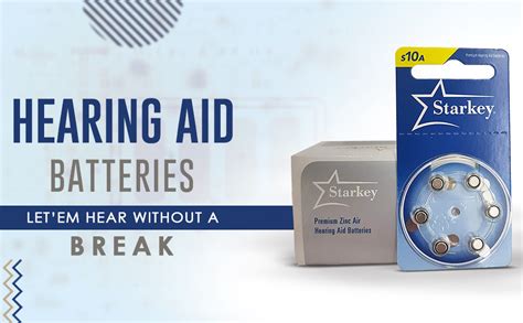 GEEGVV STARKEY hearing aid batteries, size 10, pack of 10 strips (60 ...