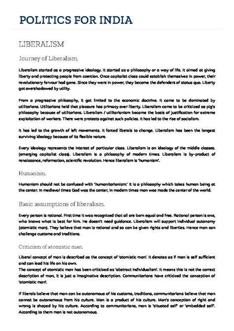 Liberalism polity - LIBERALISM Journey of Liberalism. Liberalism ...