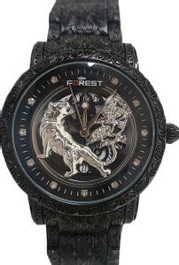 elivor Forest Luxury Gold-Tone Tiger Skeleton Dial Watch Luxury Lion ...