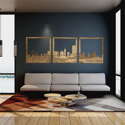 Triptych Wall Art, City Skyline Wall Decor, New York Skyline Art ...