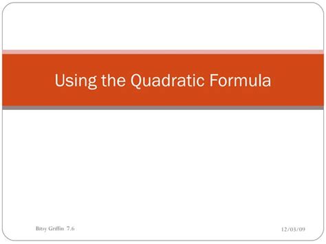 Using Quadratic Formula Non Calculator 的图像结果