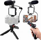 mobicell Vlogging kit 6 in 1 Combo (Shotgun Microphone, Selfie Light ...