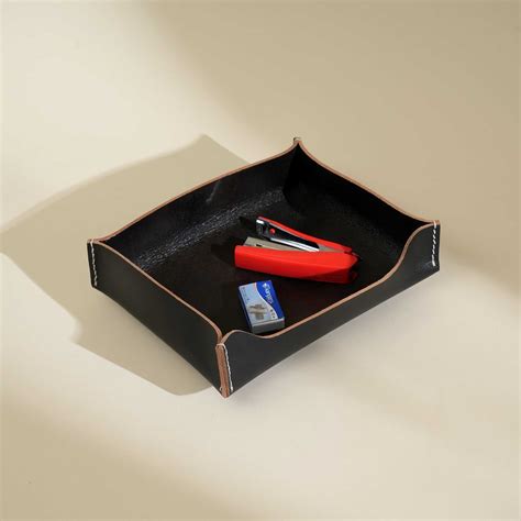 Genuine Leather Desk Tray Stylish Office Organization – Expobazaar