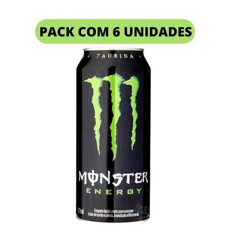 Energético Monster Energy Lata 473ml Fardo Pack 6un Sabores - Escorrega ...