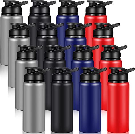 Amazon.com: Mimorou 16 Pack Aluminum Water Bottles with Snap Lid ...
