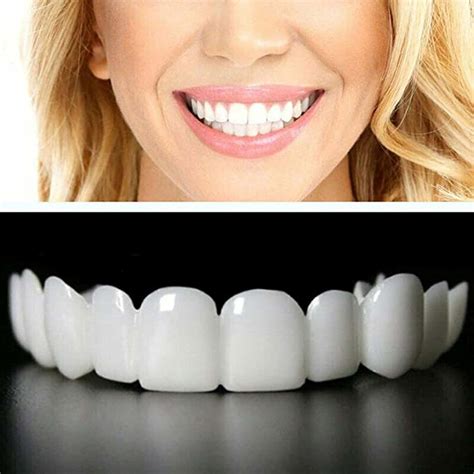 Amazon.com: 2 Pairs Snap on Teeth Veneers Fake Teeth Smile Braces Cover ...