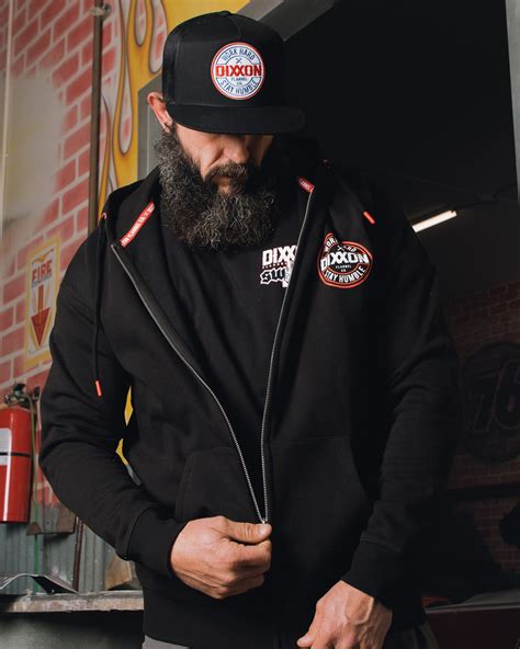 Men's Red Corpo Zip Up Hoodie - Black | Dixxon Flannel Co.