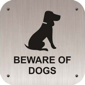 Morpankh BEWARE OF DOG Steel brushed sign board Emergency Sign Price in ...