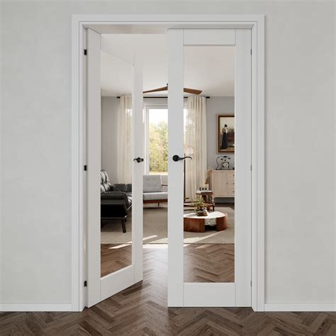Win Stellar Interior Pantry French Doors Clear Glass 1-Lite Modern ...