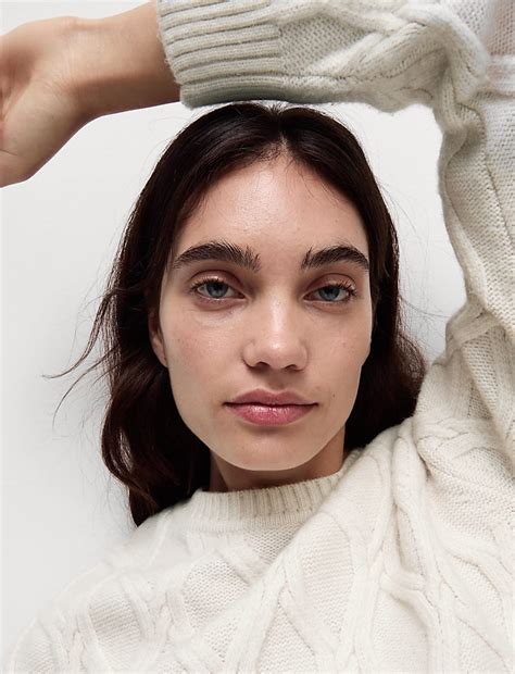 Buy Cloud-Yarn Textured Crew Neck Jumper at Marks & Spencer