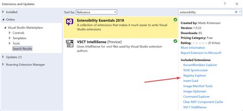Image result for Extensions in Visual Studio