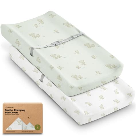 2-Pack Organic Changing Pad Covers for Girl, Boy, Neutral - 100% Cotton ...