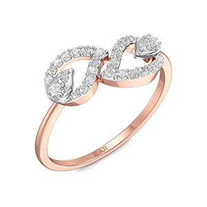 Joyalukkas 18k (750) Rose Gold and Diamond Ring for Girls : Amazon.in ...